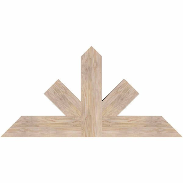 Ekena Millwork Saratoga Smooth Timber Gable Bracket, Douglas Fir, 48"W x 24"H x 3 1/2"D x 5 1/2"F, 12/12 Pitch GBW048X24X0406SAR00SDF - main